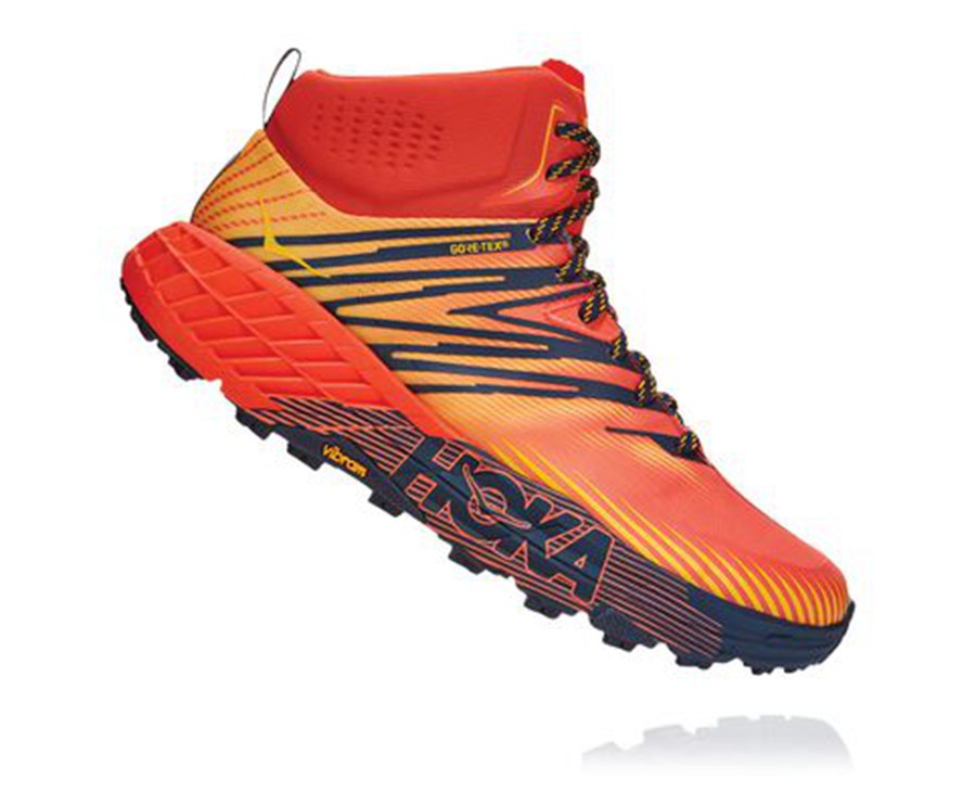 Hoka Australia One One Speedgoat Mid GORE-TEX 2 - Mens Trail Shoes Red - QOATG-3024